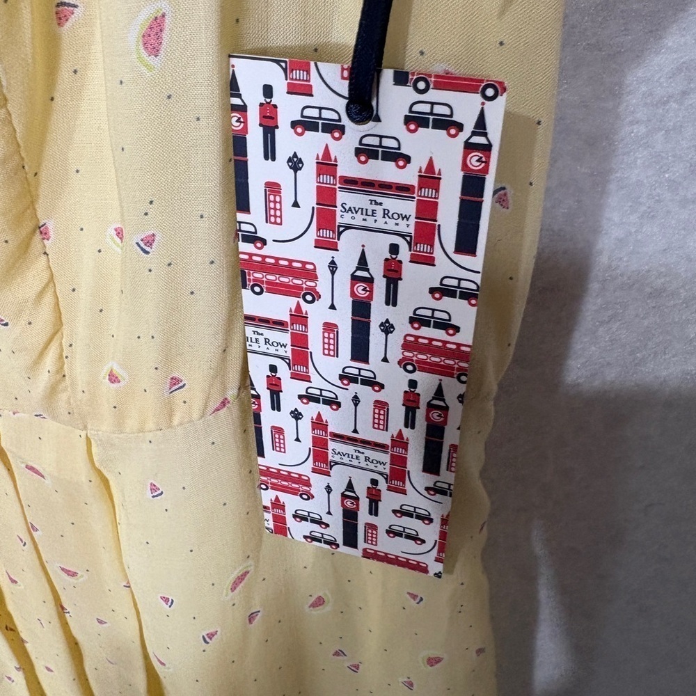 The Savile Row Dress This is a beautiful yellow dress with small print. - Picture 4 of 4